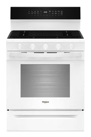 Whirlpool - 30 in. Wide 5 burners 5.0 cu. ft. Smart Freestanding Gas Range with Air Cook Technology, No Preheat Air Fry, Steam Clean - White
