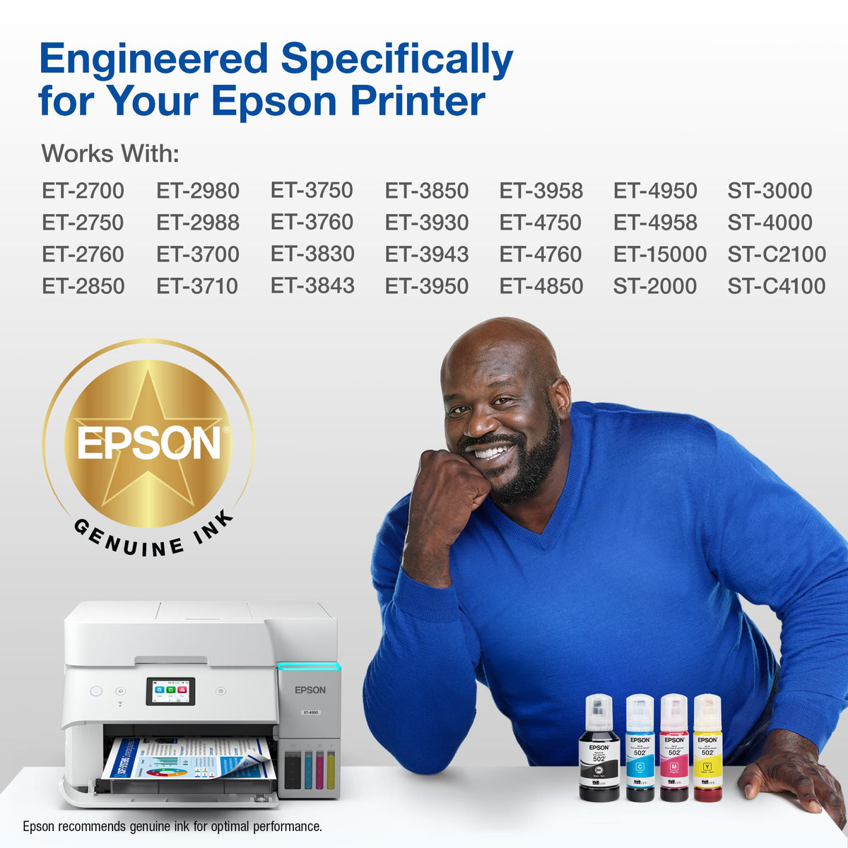 Epson - EcoTank 502 3-Pack Ink Bottles - Cyan/Magenta/Yellow