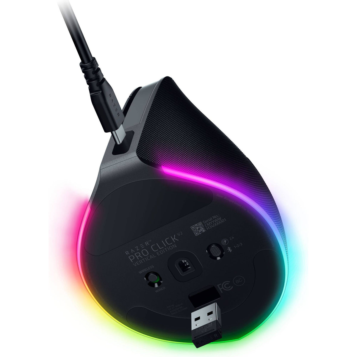 Razer - Pro Click V2 Optical Gaming Mouse with Vertical 6-Button Ergonomic Design - Wireless - Black