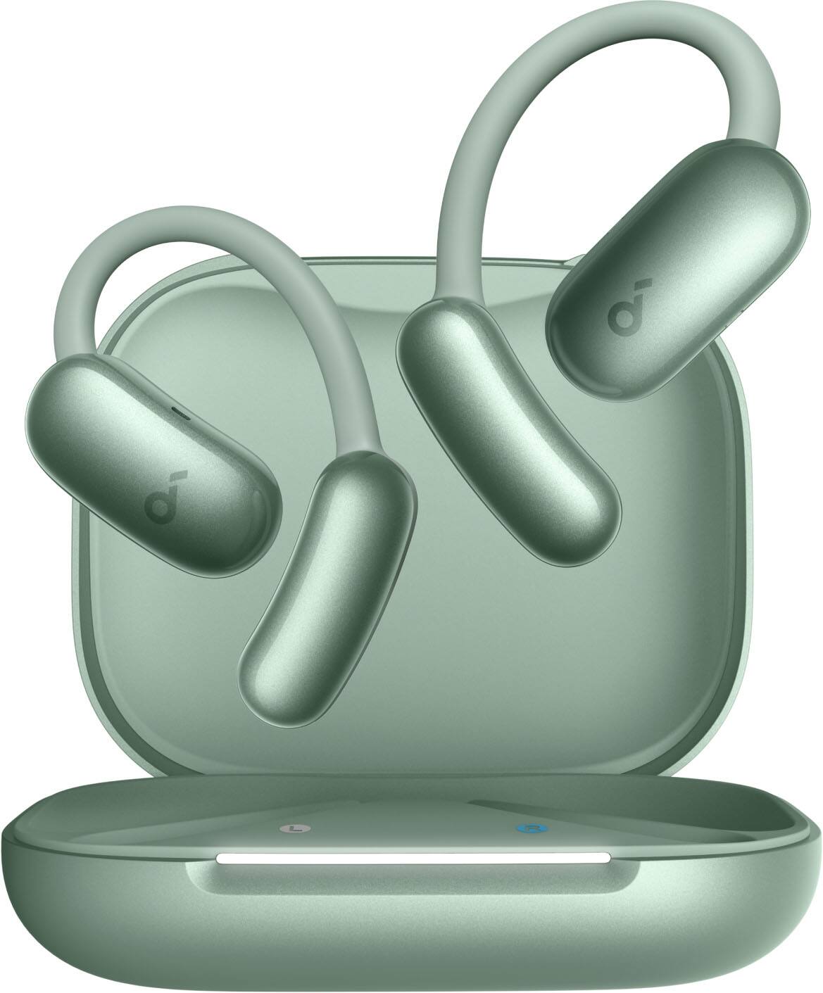 Soundcore - by Anker AeroFit 2 A.I. Assistant Open-Ear Bluetooth Headphones with Real-Time Translation and Adjustable Ear Hooks - Sage Green