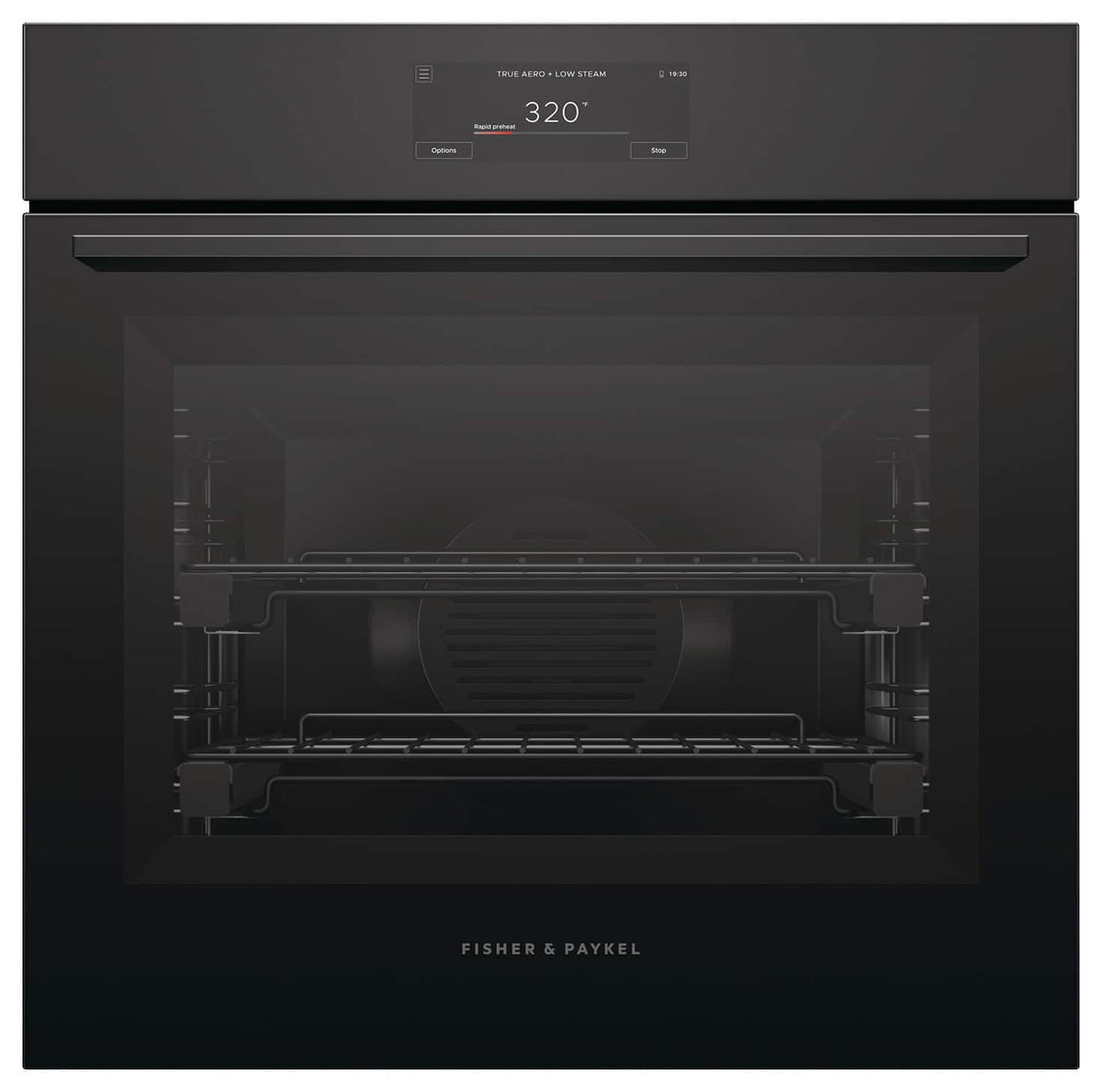 Fisher & Paykel - 24" 3 Cu Ft. Built-in Combination Steam Oven, 6.8" Touchscreen - Minimal - Black