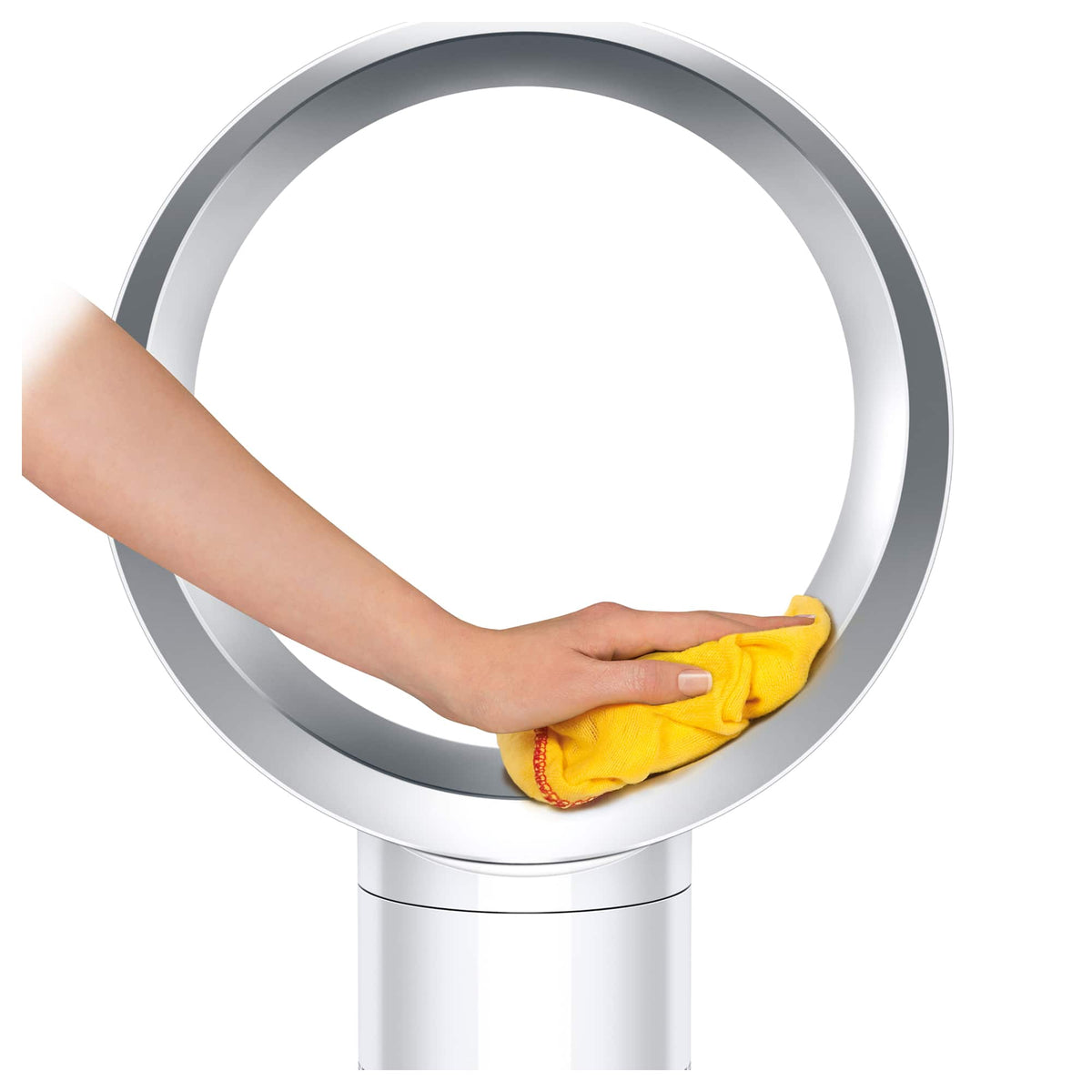 Dyson - Cool CF1 Adjustable Bladeless Desk Fan w/ Air Multiplier Technology - White/Silver