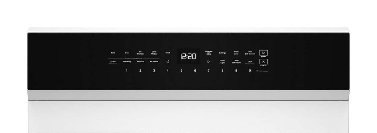 Whirlpool - 30 in. Wide 5 burners 5.0 cu. ft. Smart Freestanding Gas Range with Air Cook Technology, No Preheat Air Fry, Steam Clean - White