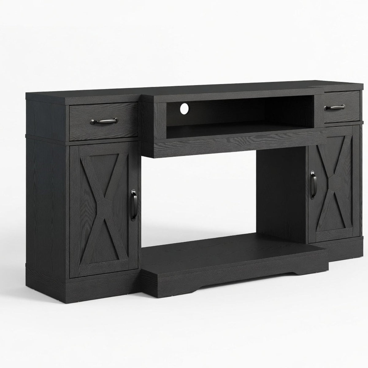 Mueble para TV con estantes ajustables y puertas dobles
