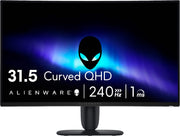 Alienware - 32" QHD 240Hz 1ms FreeSync Premium Curved Gaming Monitor with HDR (HDMI, DisplayPort) - Black