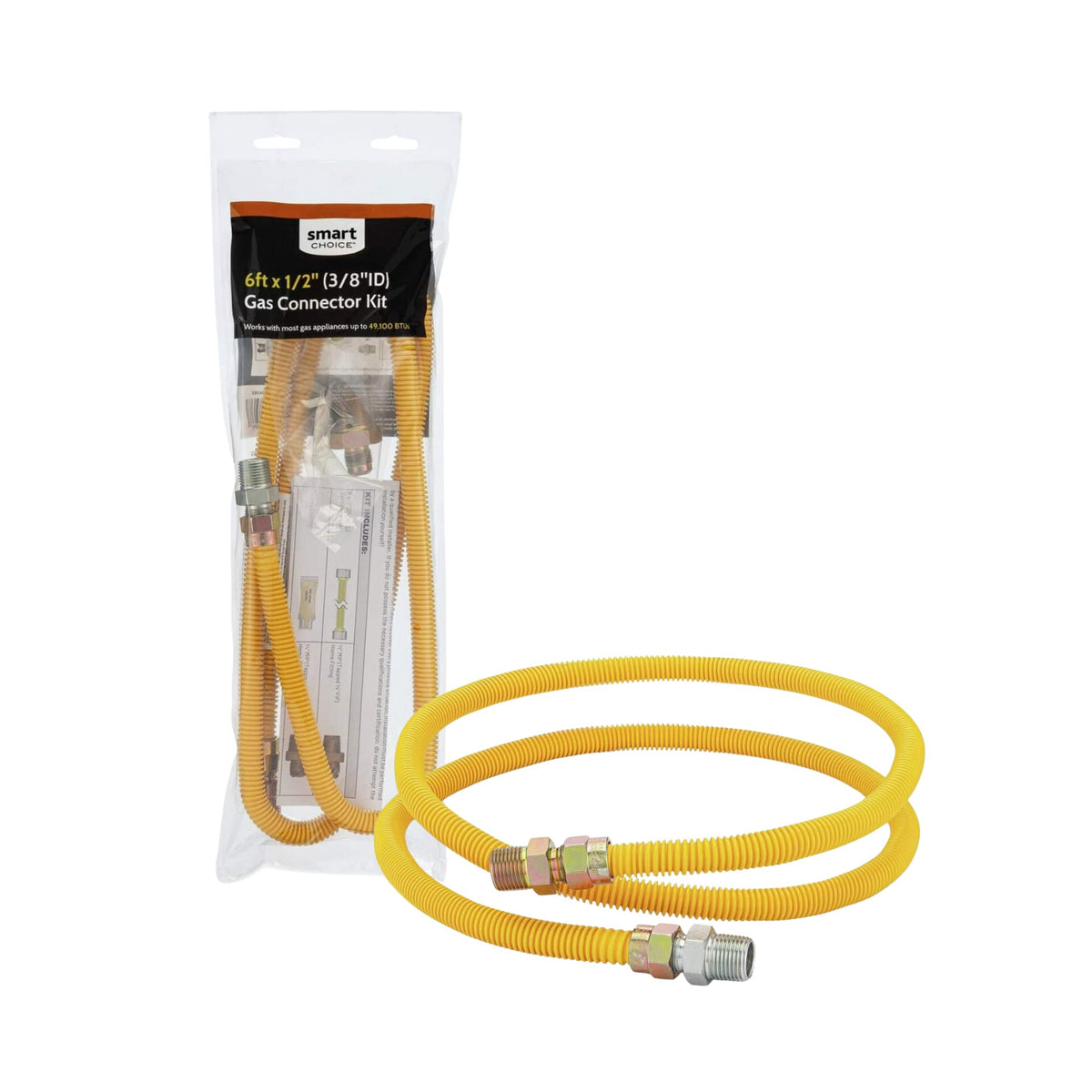 Smart Choice - 6' X 1/2" Gas Connector Kit