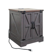 Mesa de noche con estante ajustable