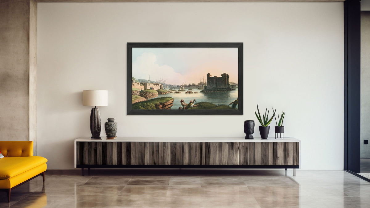 Deco TV Frames - 55" Slim Bezel for Samsung The Frame TV - Museum Espresso