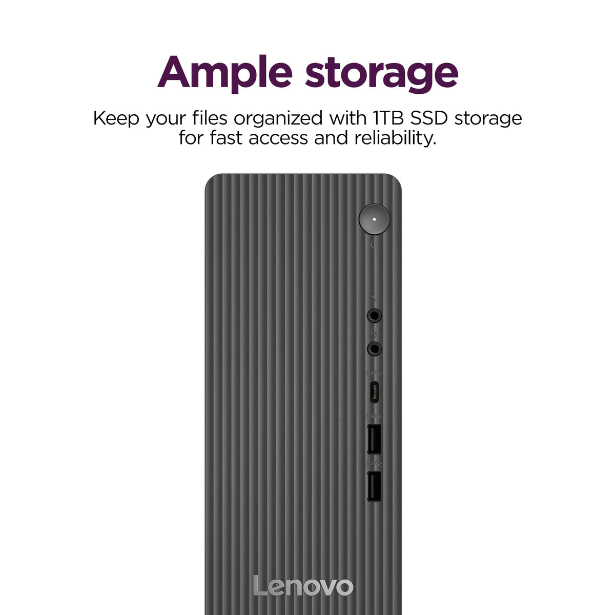 Lenovo - IdeaCentre Tower 8 Desktop - AMD Ryzen 7 250 - 16GB Memory - 1TB SSD - Luna Grey