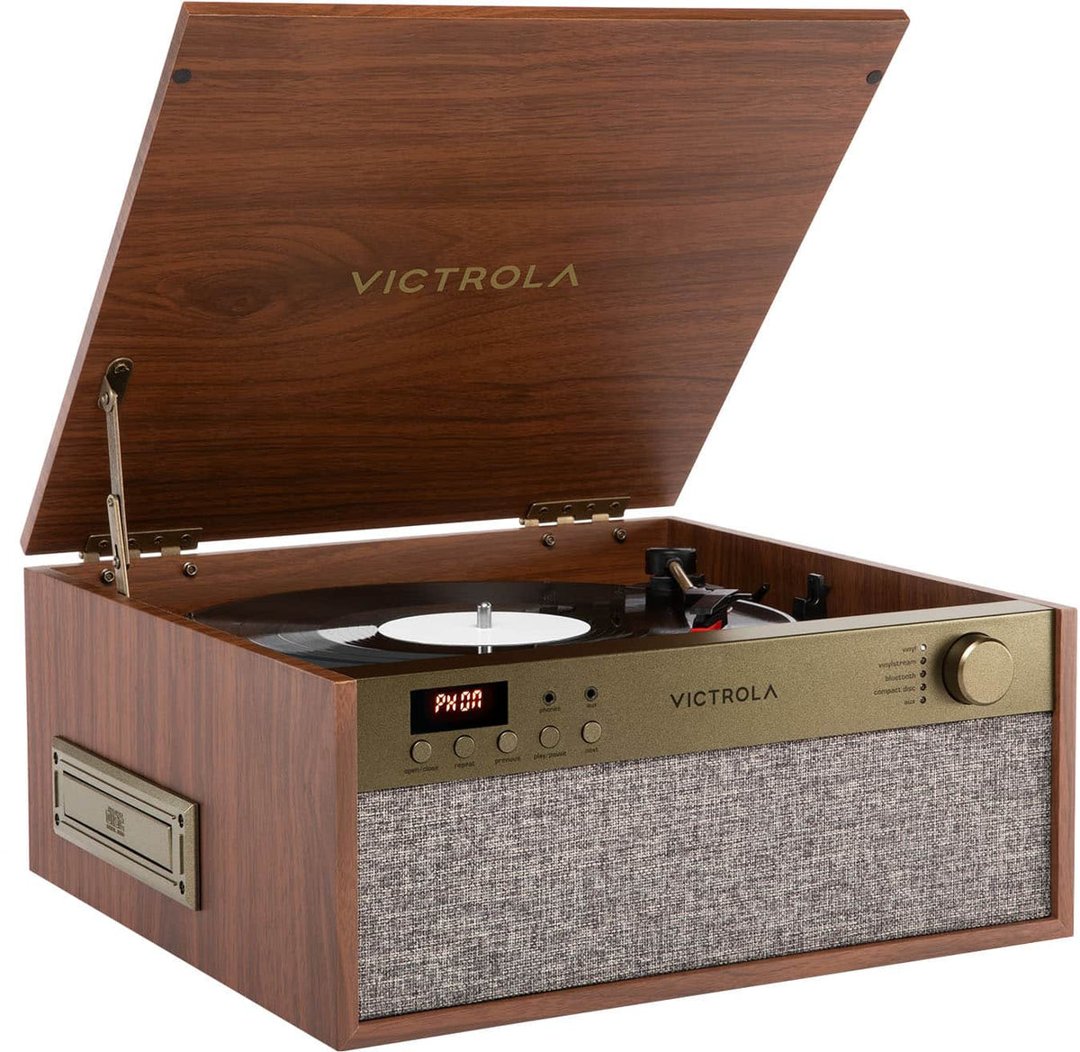 Victrola - Century Essential 5-in-1 Music Center - Walnut