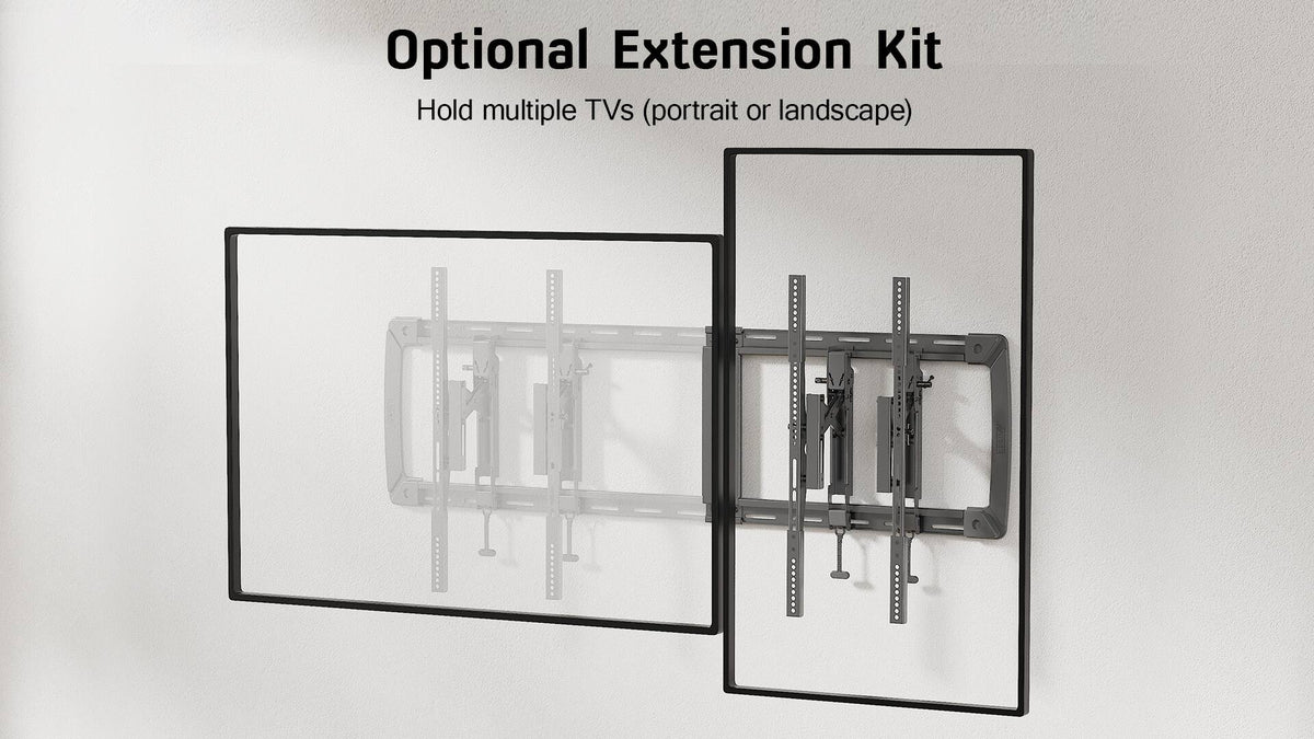 ErgoAV - 40″ - 65″ Extend, Tilt & Swivel TV Mount or Extension Kit for Model ERMTL3-01B - Black