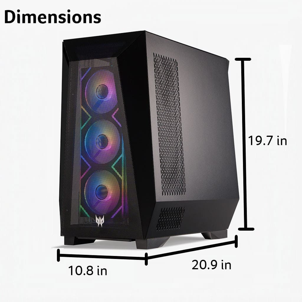 Acer - Predator Orion Gaming Desktop - Intel Core Ultra 7 265KF 2024 - GeForce RTX 5070 - 32GB DDR5 Memory – 1TB Storage - Black