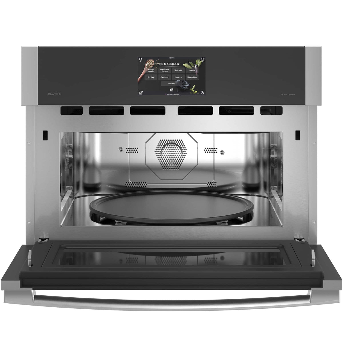 GE Profile - 1.7 Cu. Ft. Convection Built-In Microwave with Sensor Cooking and Five in One 120V Advantium Technology - Stainless Steel