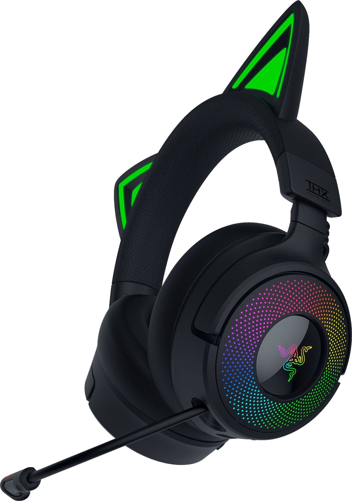 Razer - Kraken Kitty V3 Pro Bluetooth Wireless Over-the-Ear Gaming Headset for PC, Mac, PlayStation, Nintendo Switch, Steam Deck - Black