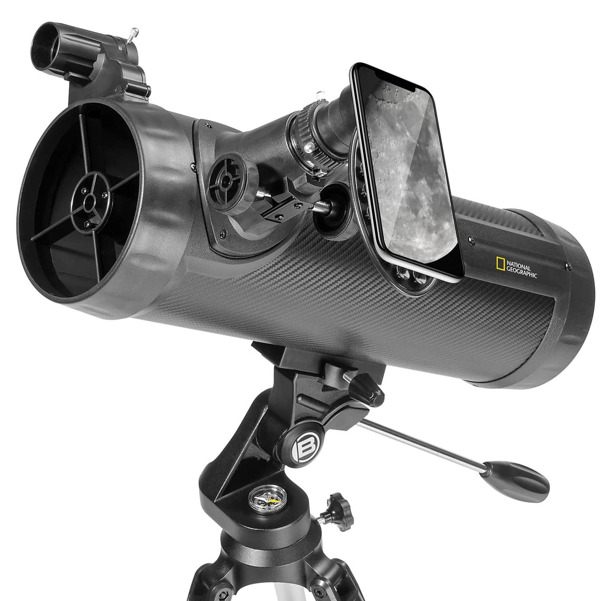 National Geographic - 114mm Reflector Telescope with APP - Black
