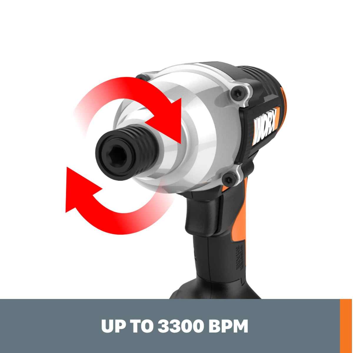 WORX - WX291L 20V PowerShare Cordless Impact Driver - Black