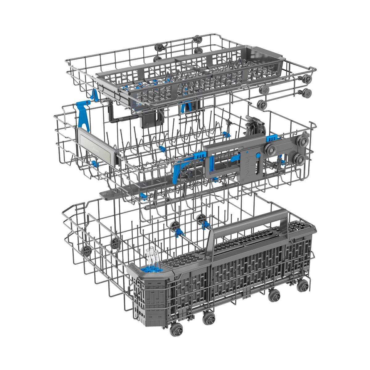Midea - STRAWash 24" Top Control Built-In Dishwasher with Total Tumbler Clean, SENSOR TruDry, 44 dB - Stainless Steel