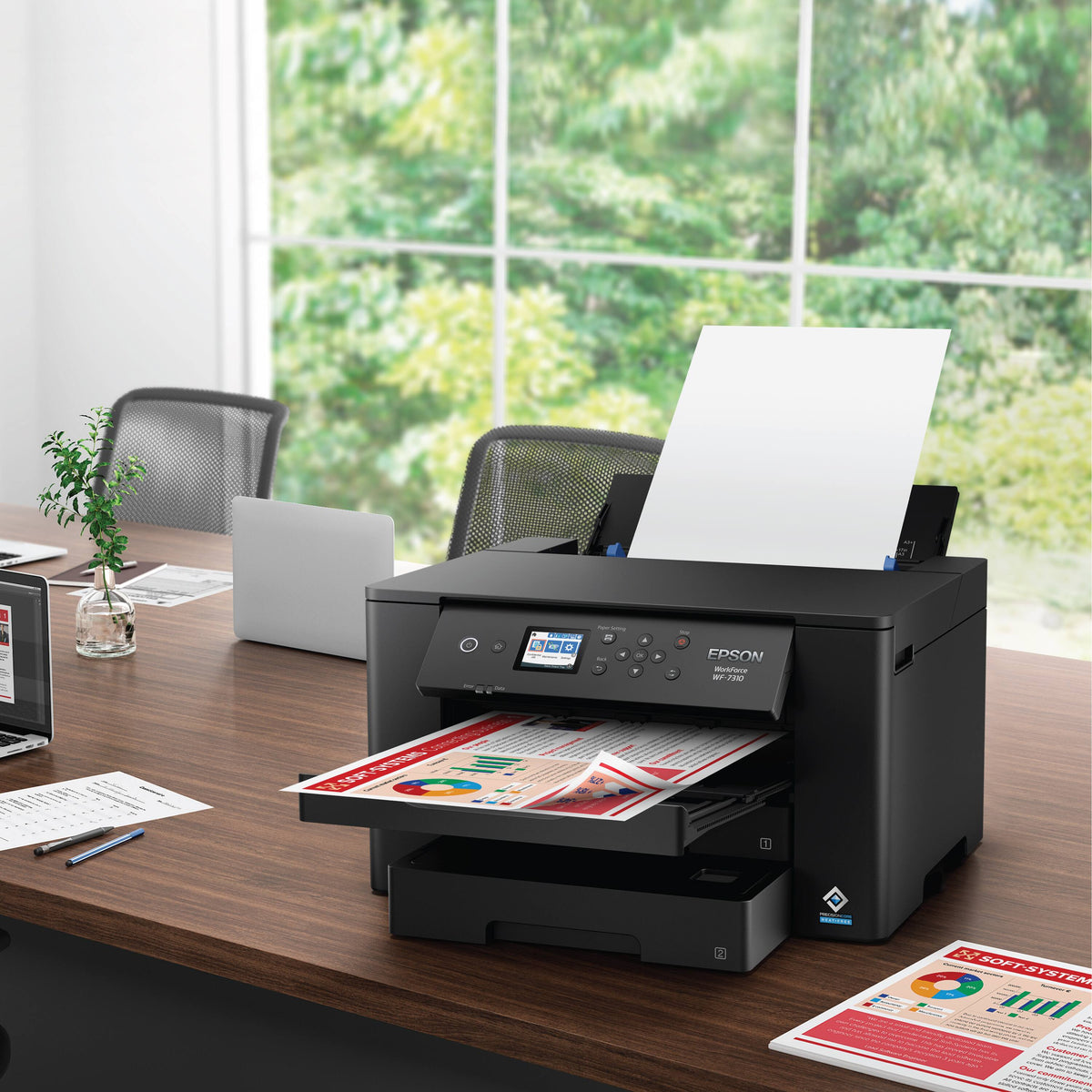 Epson - WorkForce Pro WF-7310 Wireless Wide-Format Inkjet Printer - Black