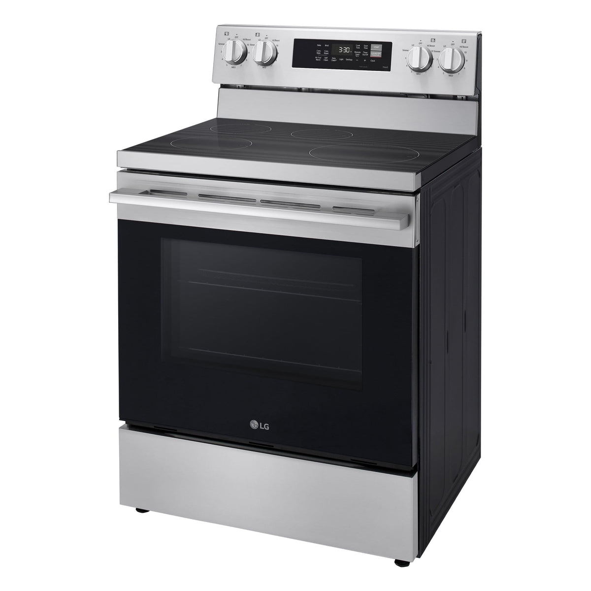 LG - 30-in 6.3 Cu. Ft. Freestanding Electric Induction True Convection Smart Range with 4 Elements, Air Fry and EasyClean - Stainless Steel