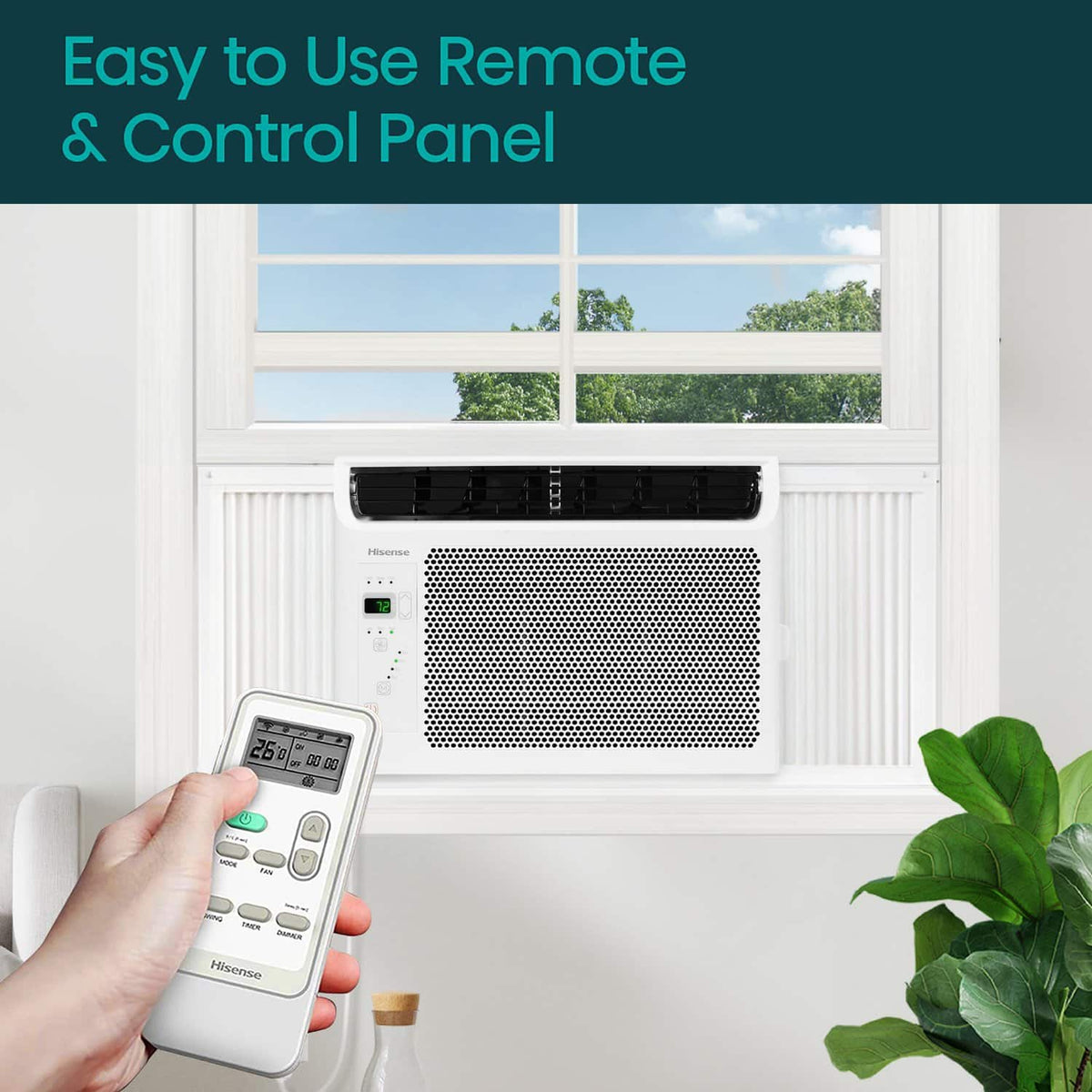 Hisense - 6,000 BTU 250 Sq Ft Window Air Conditioner with Remote - White