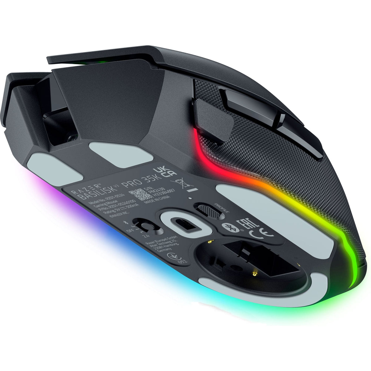 Razer - Basilisk V3 Pro 35K Optical Gaming Mouse with HyperScroll Tilt Wheel - Wireless - Black