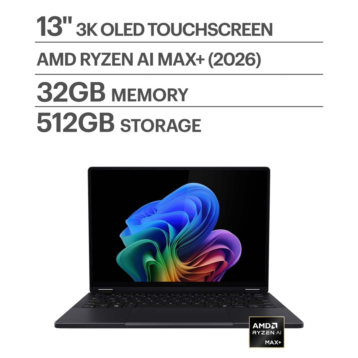 ASUS - ProArt PX13 13.3" 3K OLED Touchscreen 2-in-1 - AMD Ryzen AI Max+ 388 2026 - 32GB RAM - 512GB SSD - Copilot+ PC - Nano Black