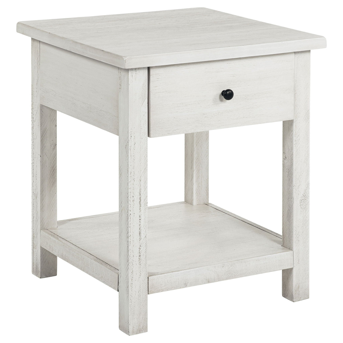 Castleton - Mesa Auxiliar de Madera con 1 Cajón y Estante