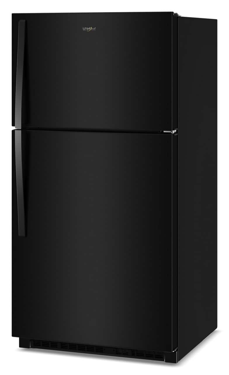 Whirlpool - 33 in. Wide 21.3 cu. ft. Top-Freezer Refrigerator with Total Coverage Cooling - Black