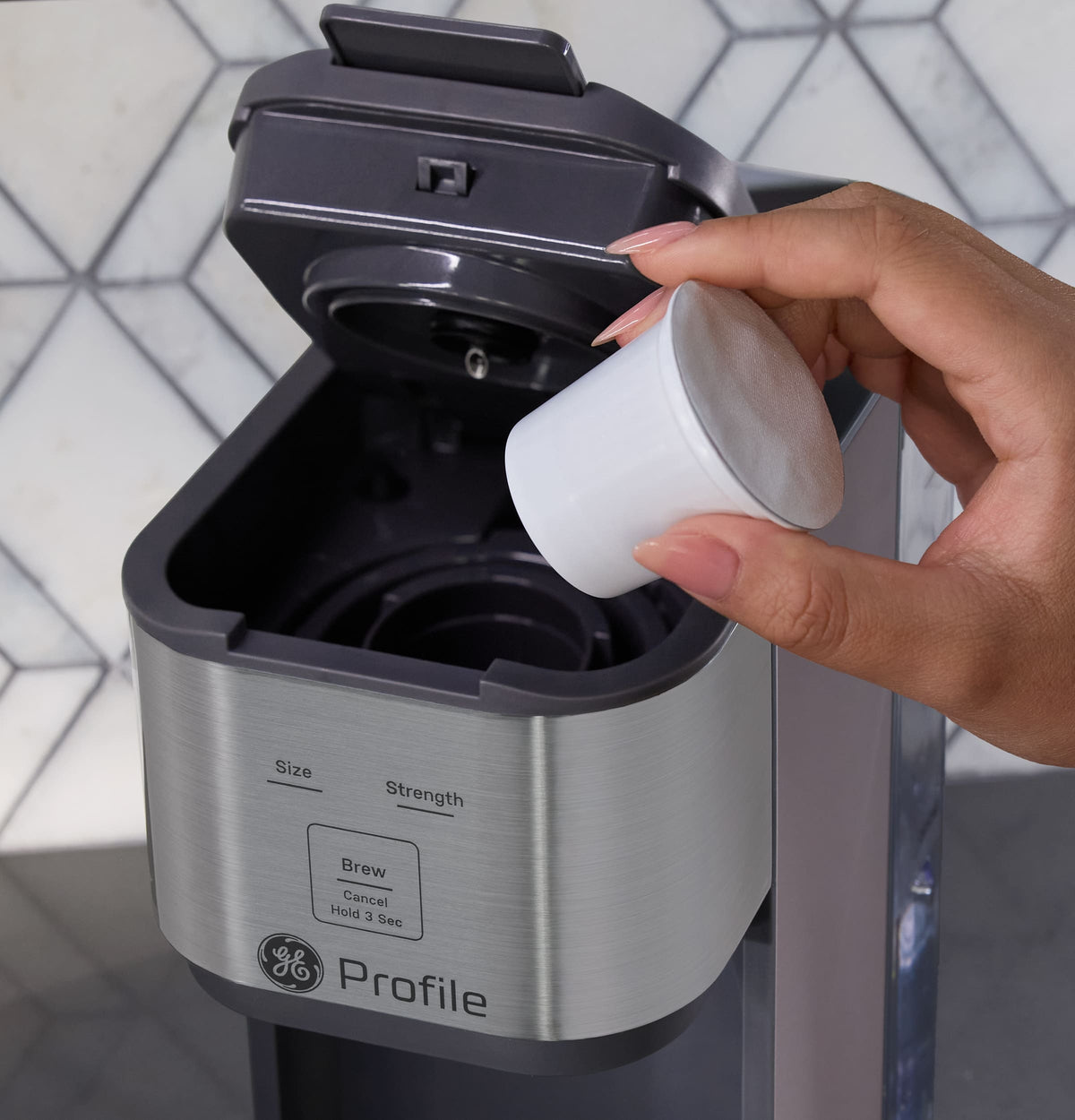 GE Profile - Brewpal Single-Serve Coffee Maker - Stainless Steel