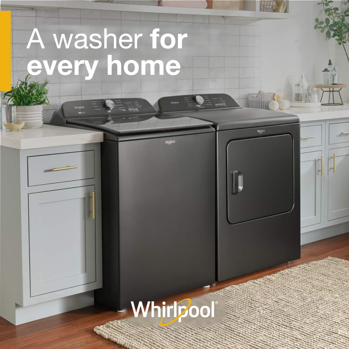 Whirlpool - 5.3 Cu. Ft. High Efficiency Top Load Washer with 2 in 1 Removable Agitator - Volcano Black