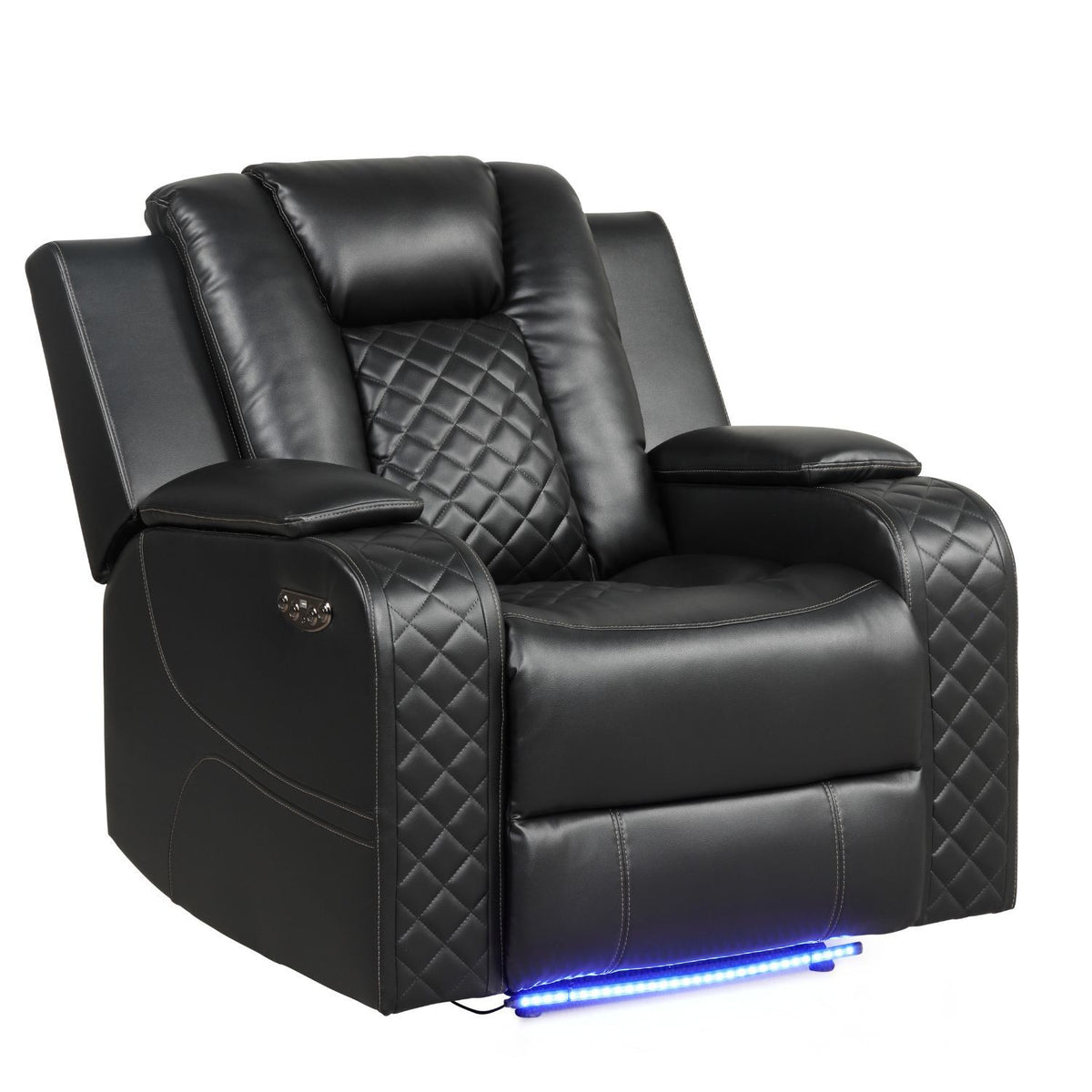 Sillón reclinable eléctrico Benz con LED y reposacabezas ajustable