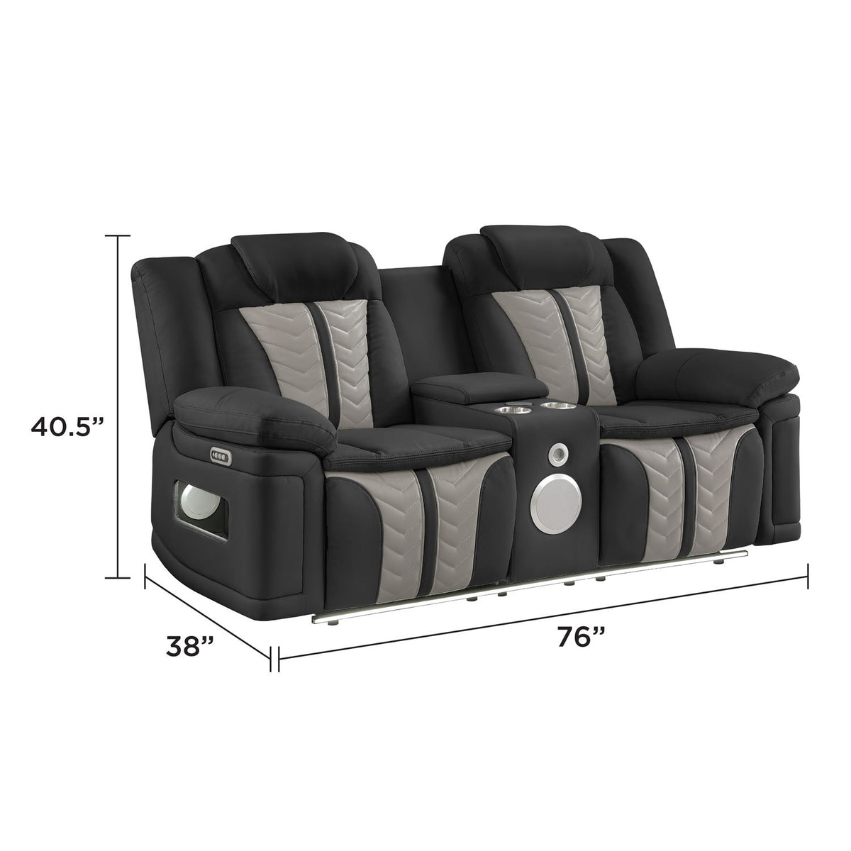 Cruiser - Juego de sillones reclinables eléctricos con iluminación LED