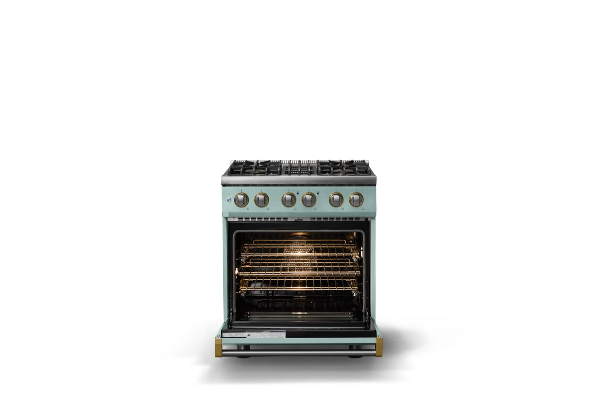 Viking - 30"W. 4 Burner Pro5S 4.7 Cu. Ft. Freestanding Sealed Dual Fuel Convection LP Range-Splash/Brushed Brass - Splash