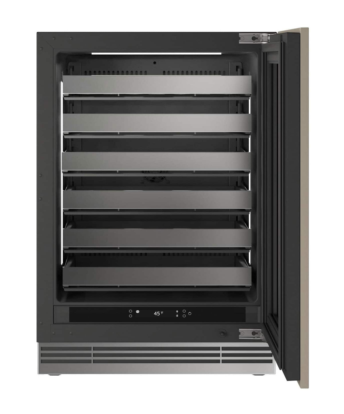 U-Line - 24"W. 2.8 Cu.Ft. Built-In Wine Refrigerator-Panel Ready Frame w. Glass - Custom Panel Ready