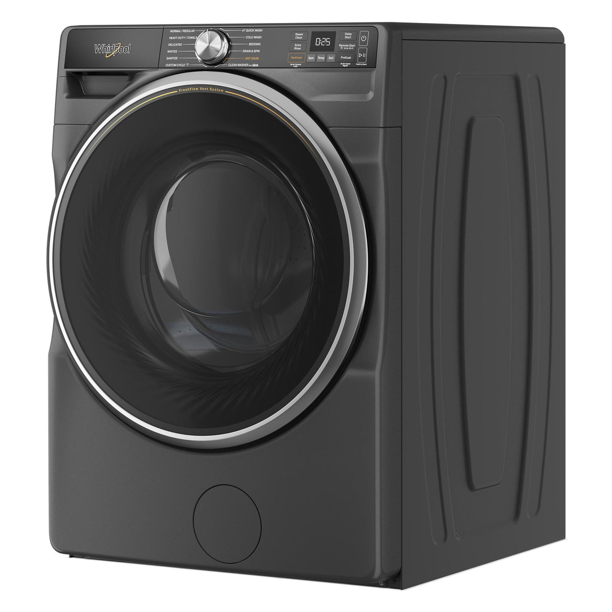 Whirlpool - 5.0 Cu. Ft. High Efficiency Smart Front Load Washer with FreshFlow Vent System - Volcano Black