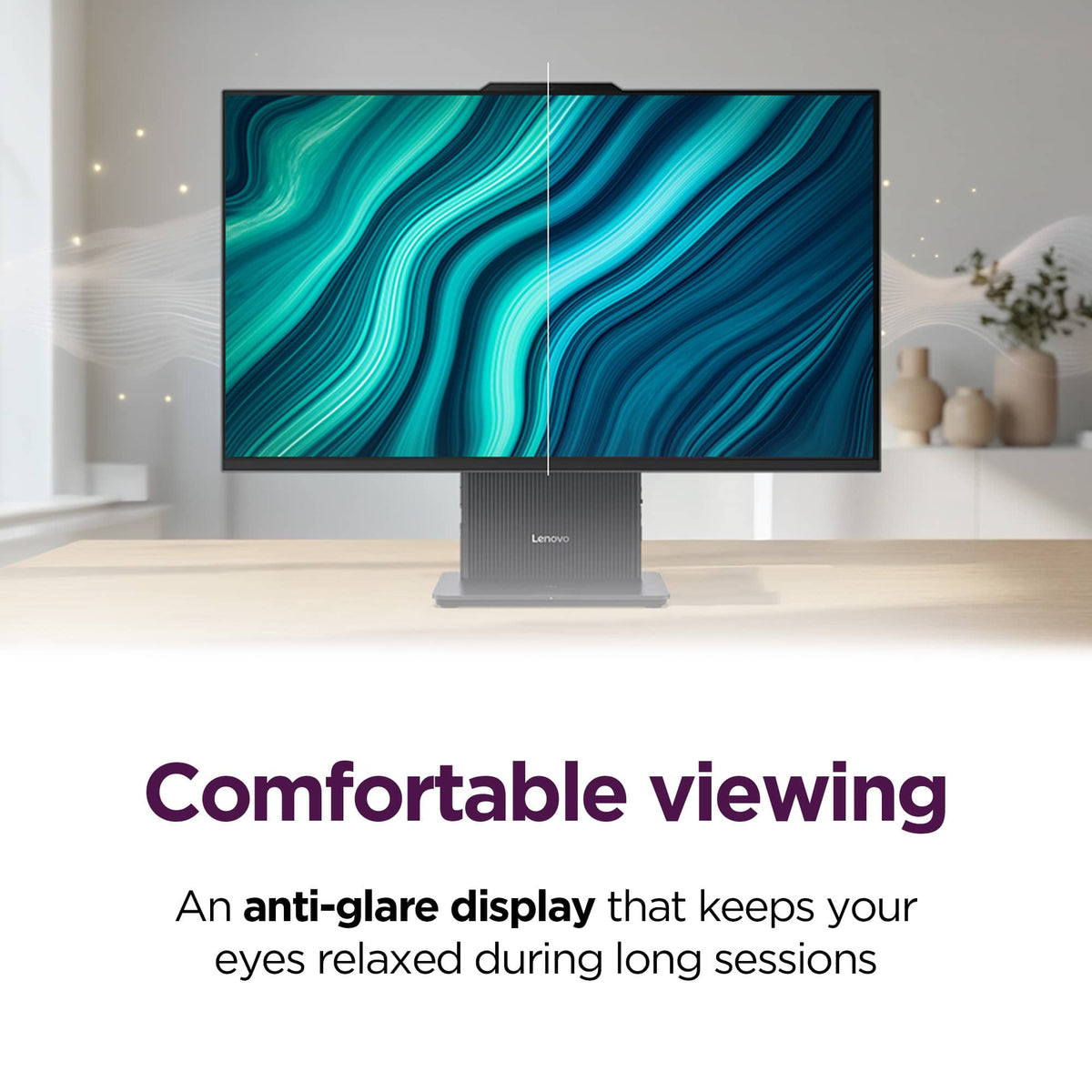 Lenovo - IdeaCentre AIO 27" 2K IPS LCD Touch-Screen All-In-One - Core Ultra 7 Processor 355 2026 - 16GB Memory - 1TB Storage - Luna Grey