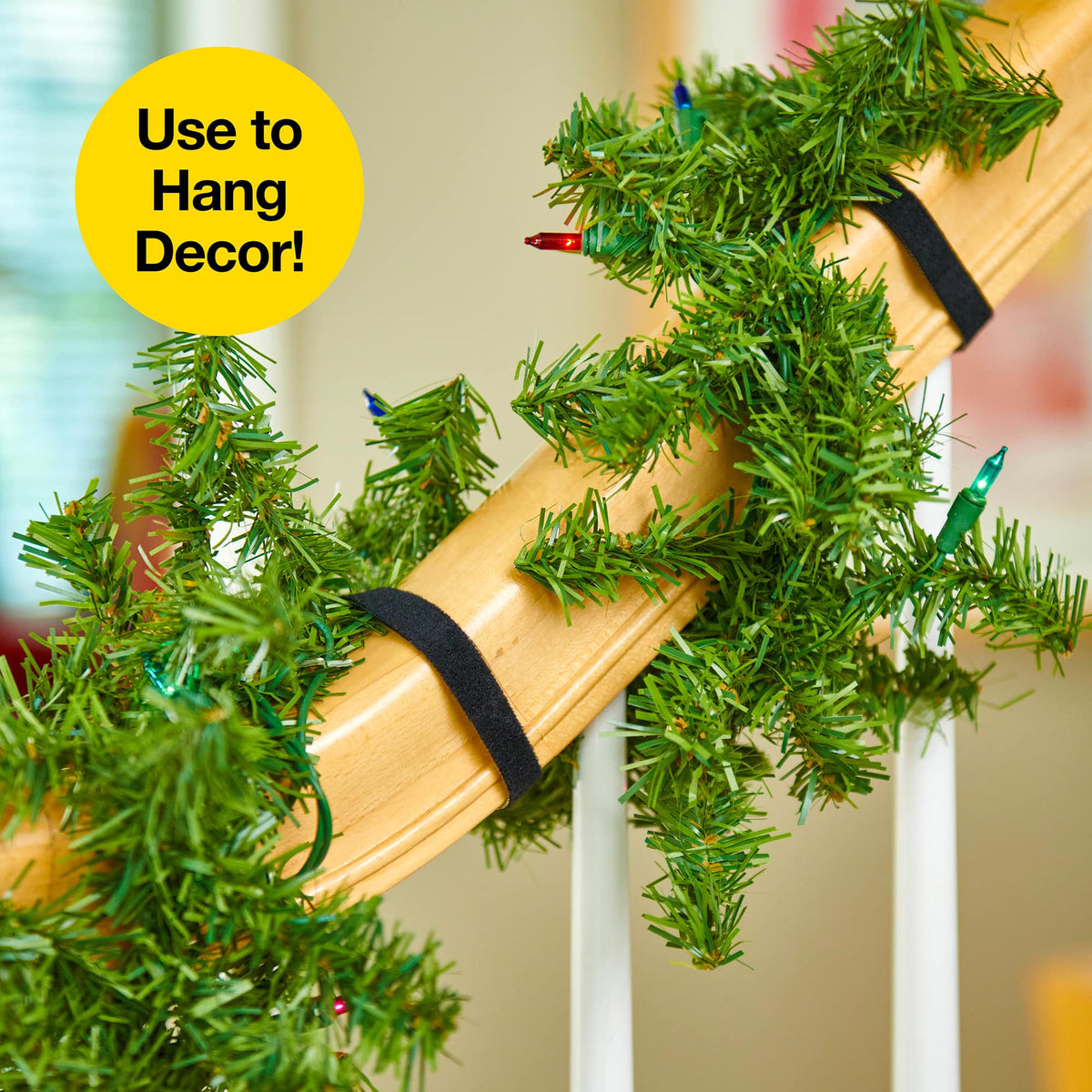 Wrap-It Storage - Self-Gripping Perforated 12-foot x 0.75-inch Hook & Loop Roll - Black