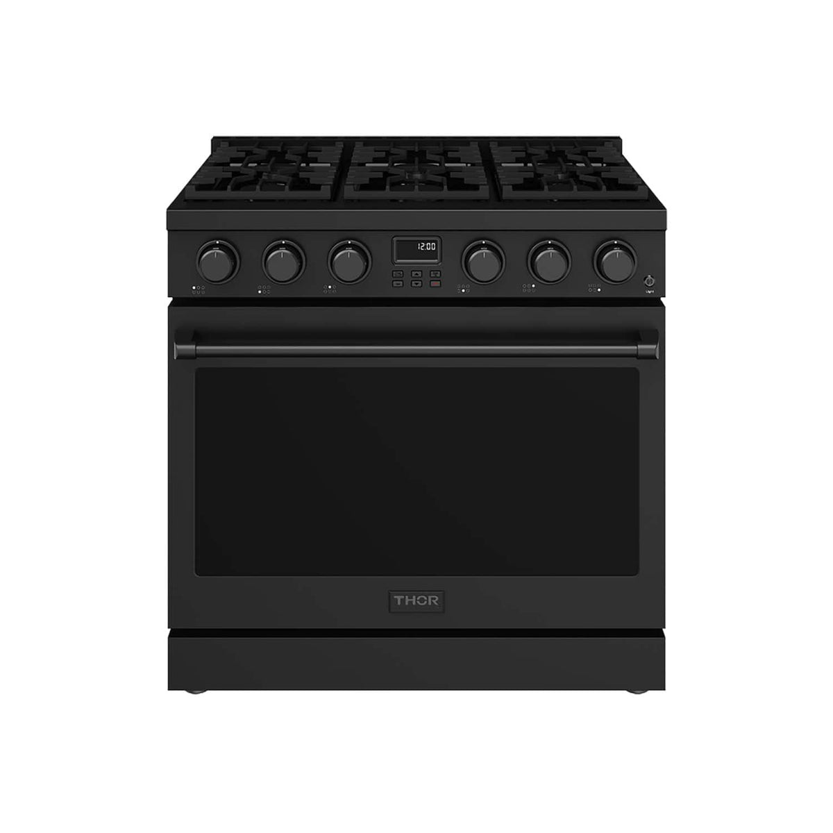 Thor Kitchen - 6.0 Cu. Ft. Freestanding LP Gas Convection Range - Matte Black