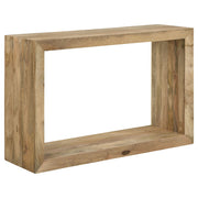 Mesa - Consola rectangular con diseño de estructura abierta y líneas limpias - Natural