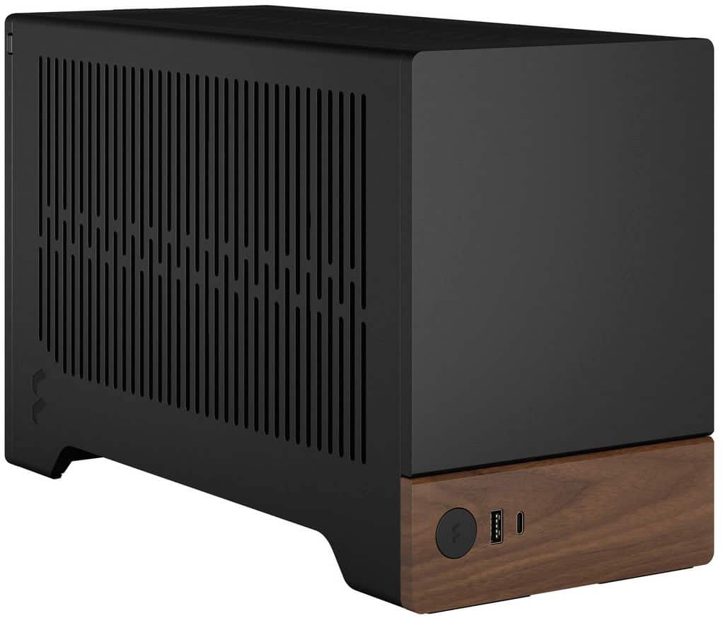 Fractal Design - Terra Graphite with PCIe 4.0 Riser Mini-ITX Small Form Factor PC Case - Black