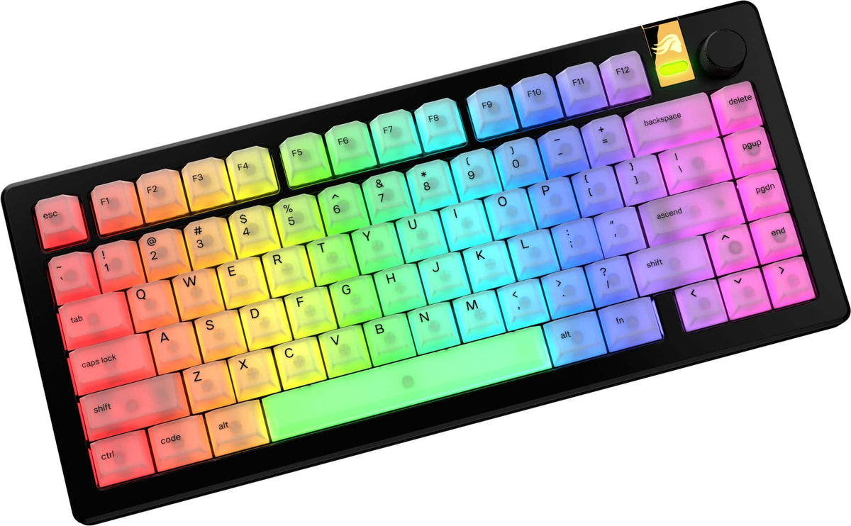 Glorious - Polychroma Translucent Universal RGB Keycaps for 100% 85% 80% TKL 60% Compact 75% Mechanical Keyboards - Translucent V2
