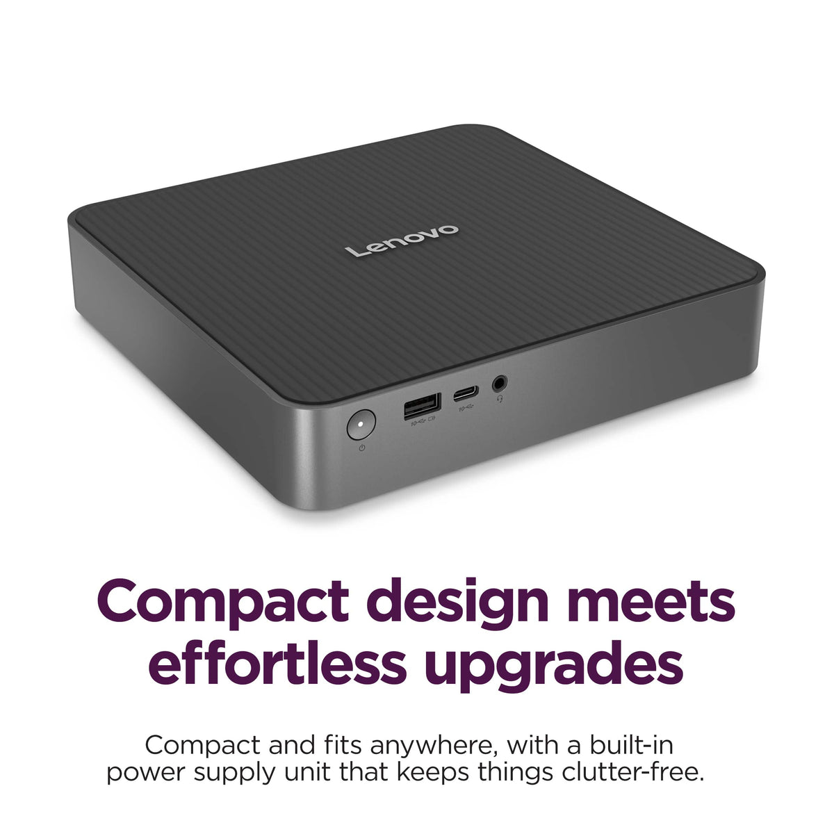 Lenovo - IdeaCentre Mini Desktop - Intel Core 7 Processor 240H - 16GB Memory - 512GB SSD - Luna Grey