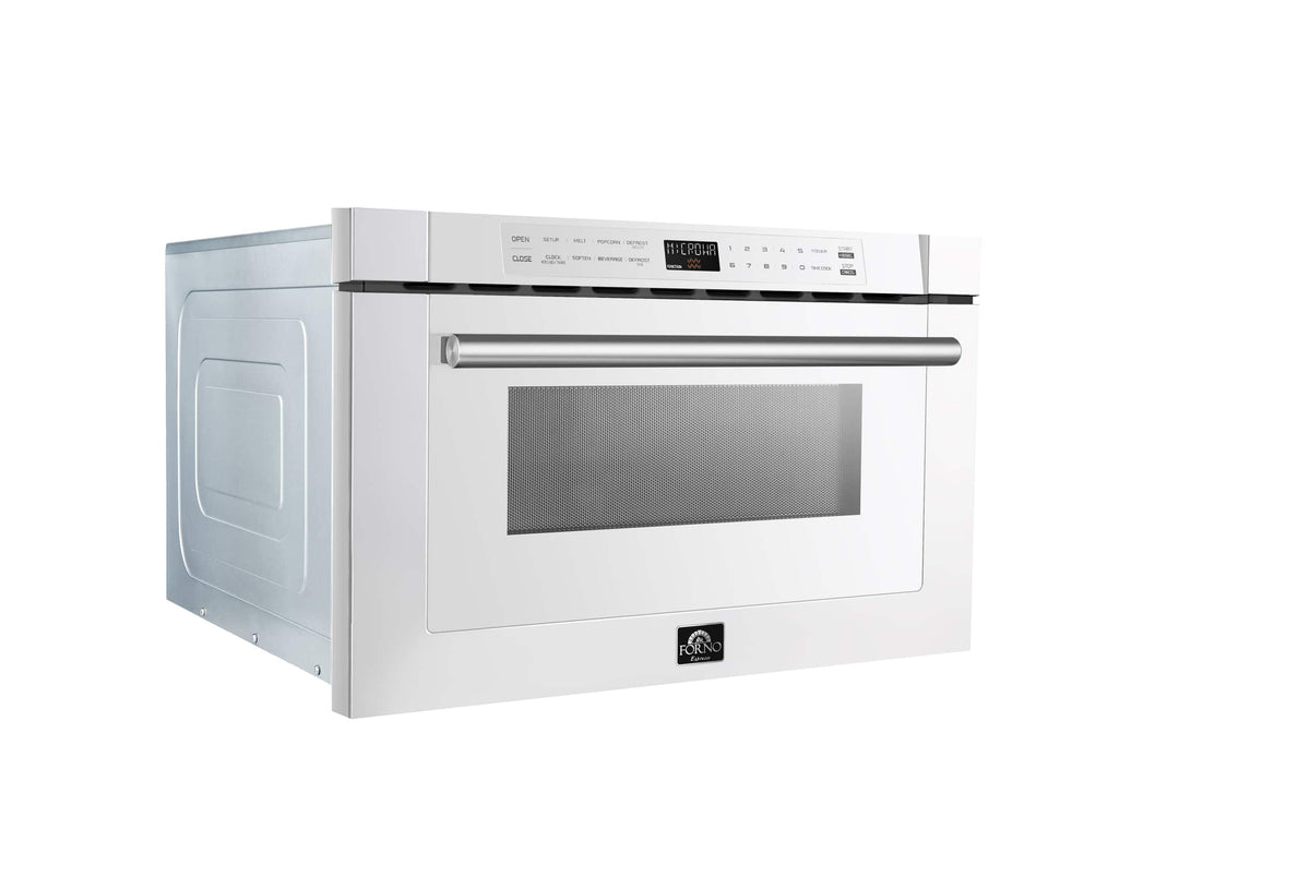 Forno Appliances - Capoliveri Espresso 1.2 cu. ft. Built-In Microwave Drawer with Sensor Cooking and Auto-Touch Feature - White