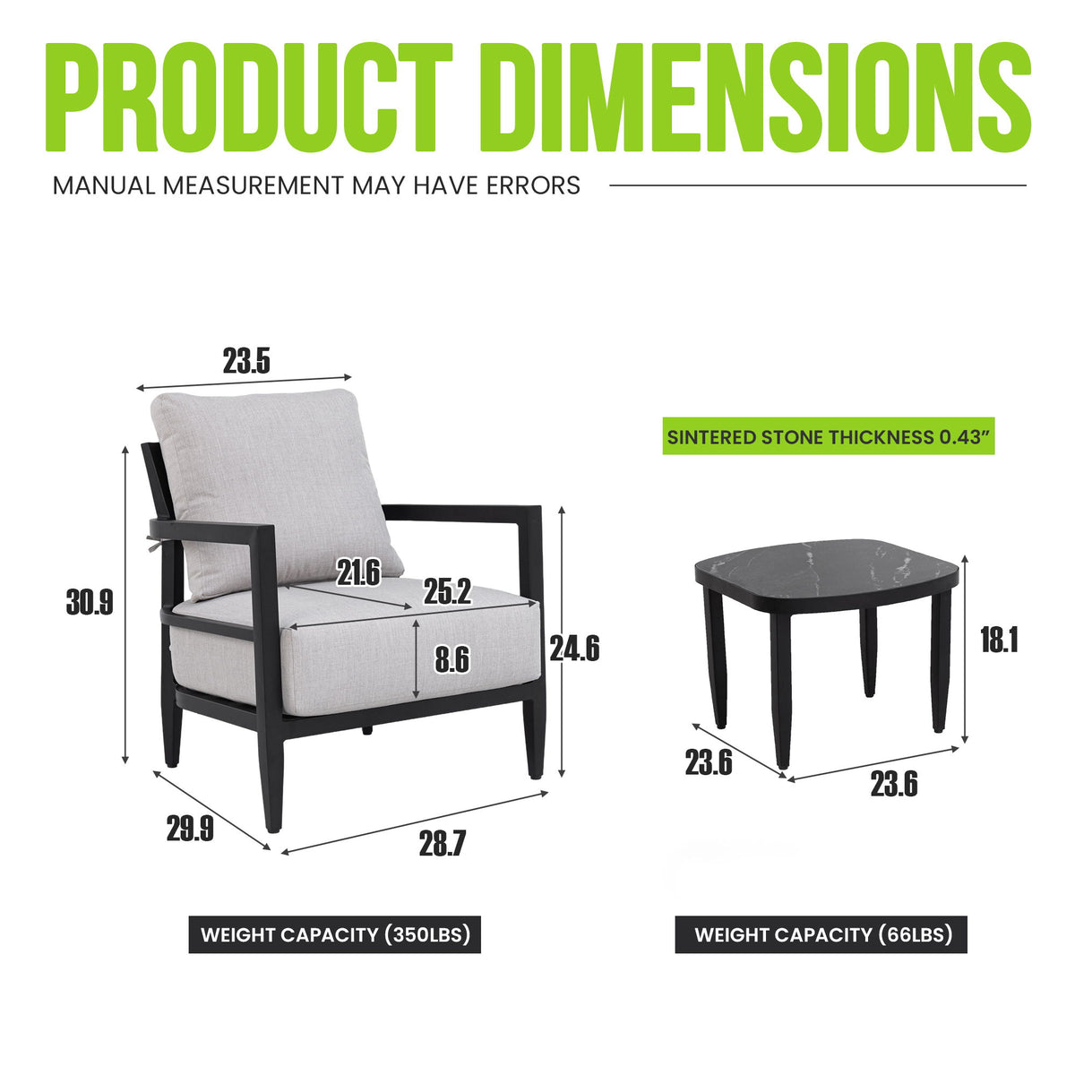 Conjunto de muebles para patio exterior