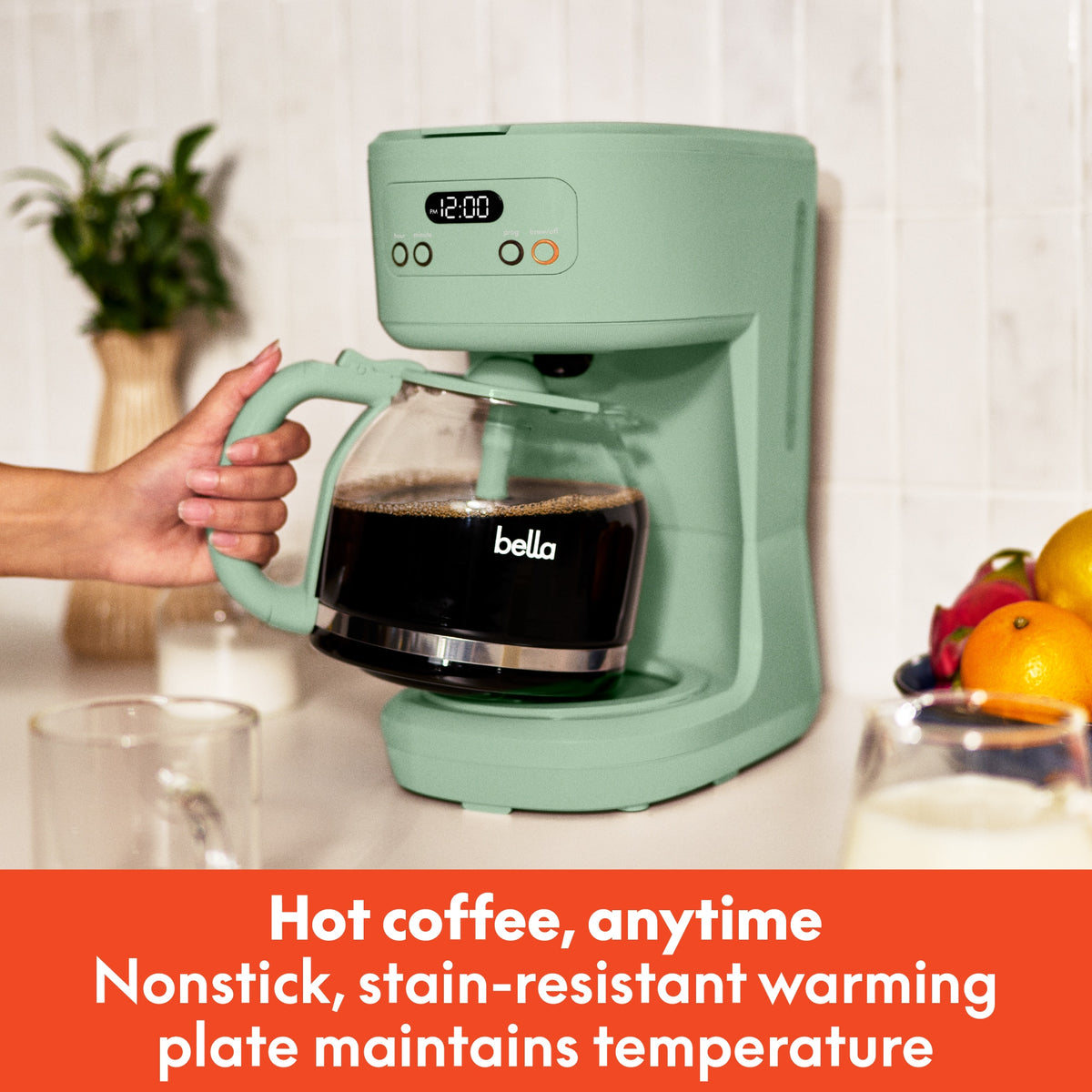 Bella - 12-Cup Programmable Coffee Maker - Seaglass