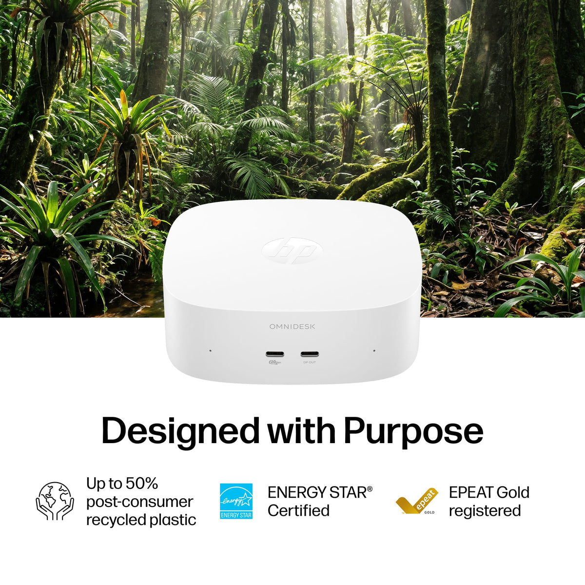 HP - OmniDesk Mini PC - Intel Core 5 315 - 8GB Memory - 512GB SSD - Cashmere White