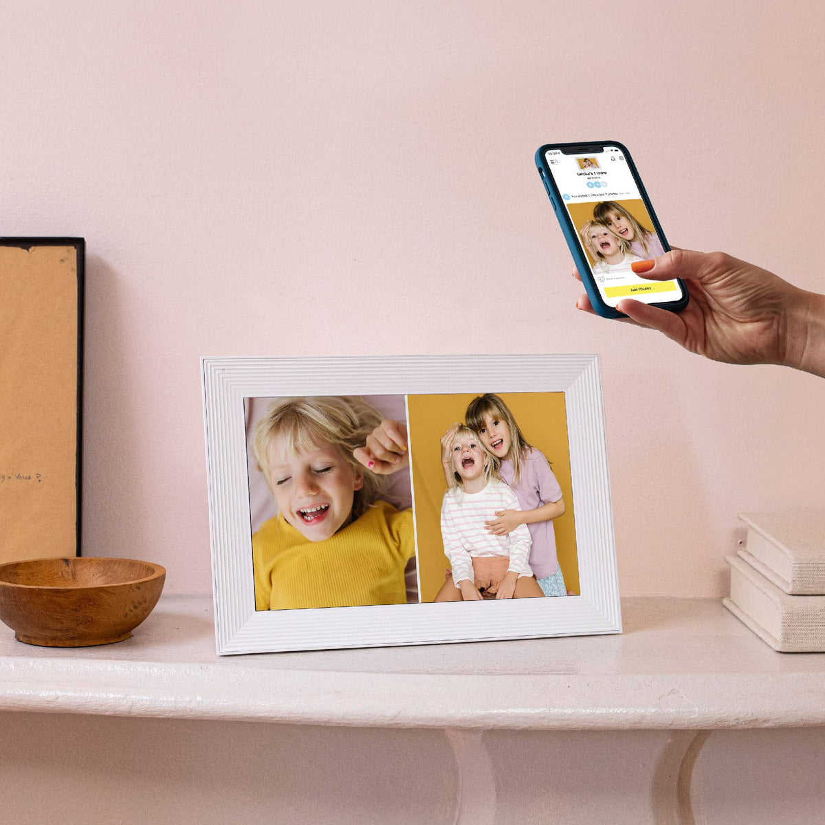 Aura Home - Aura Carver 10" Digital Wifi Photo Frame-Chalk - Chalk (Light)