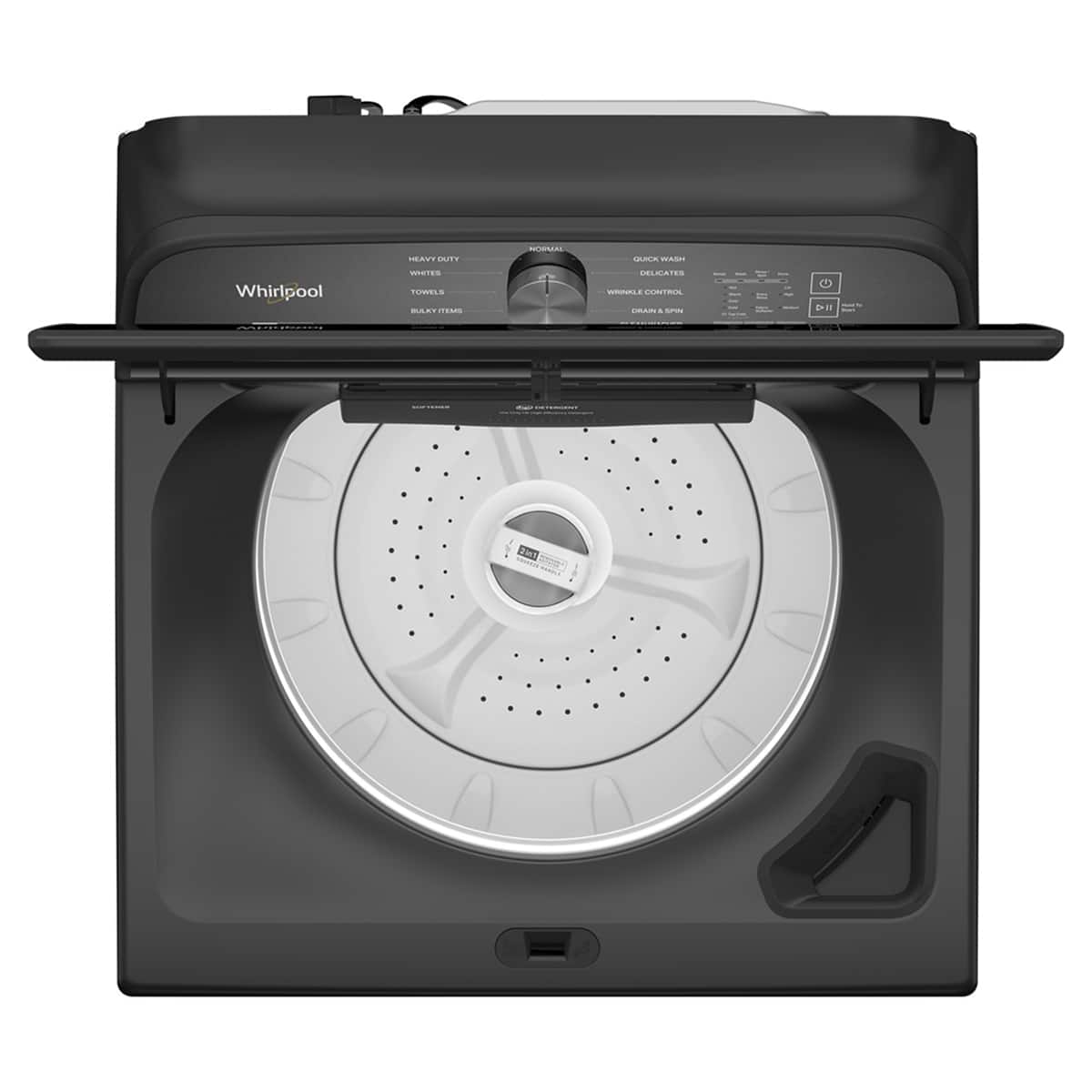 Whirlpool - 5.3 Cu. Ft. High Efficiency Top Load Washer with 2 in 1 Removable Agitator - Volcano Black