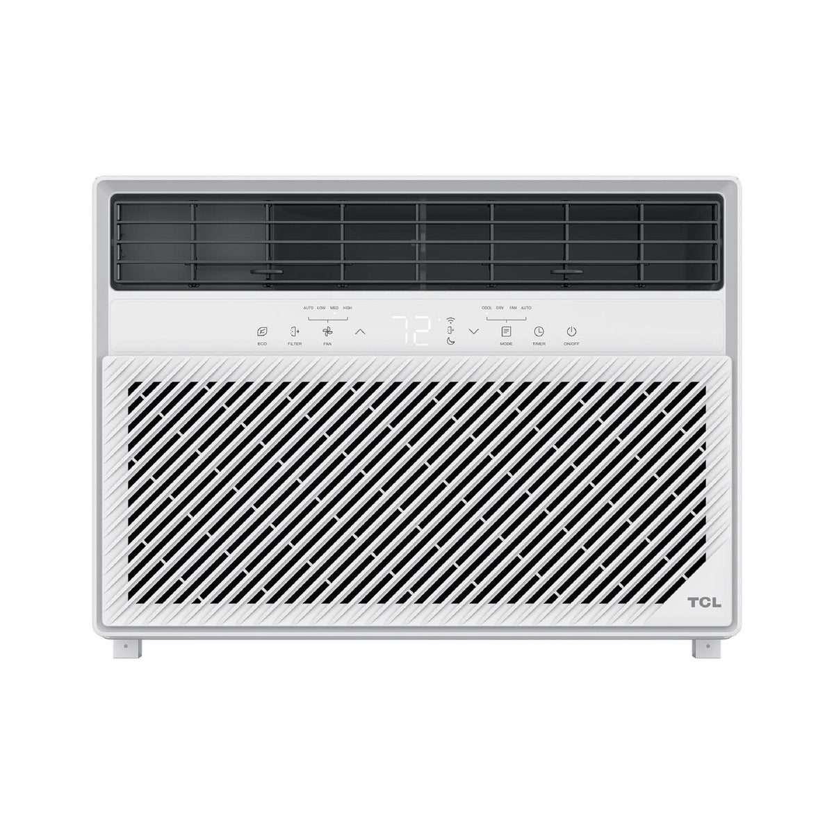 TCL - 700 Sq. Ft. 14,000 BTU Smart Window Air Conditioner, Digital, Remote Included - White
