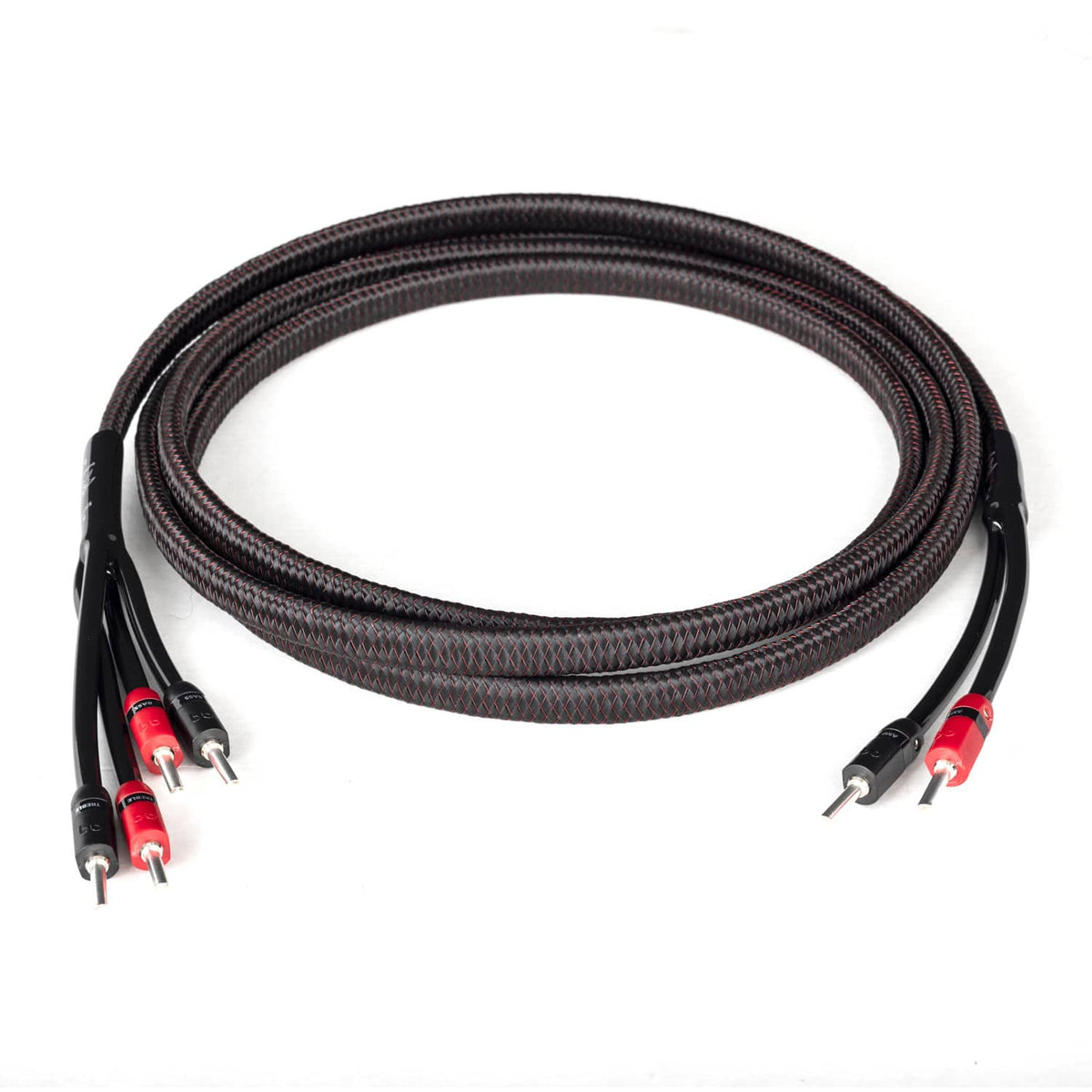 AudioQuest - Rocket 33 Single BiWire 9' Analog Speaker Cable w/ SureGrip 300 Connectors with Banana to Banana Connectors - Red on Black